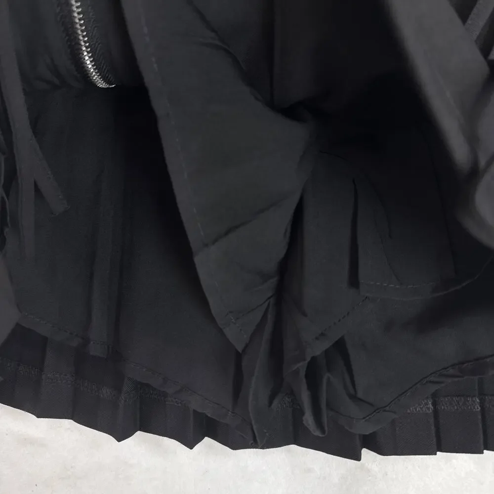 Chu Sau Beauty Skorts Women’s Size M Black Pleated Mini skirt Schoolgirl Style